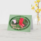 Het tuinieren de Rode Verjaardag van Laarzen of om Kaart (Gele Bloem)