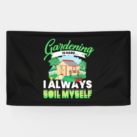 Het tuinieren is moeilijk spandoek (Horizontaal)