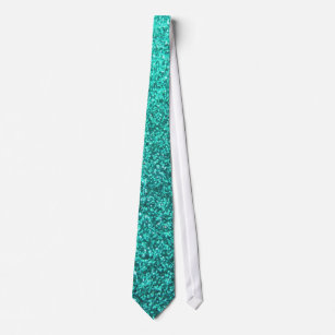 Het turkoois faux schittert grafisch stropdas