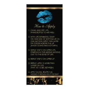 Het turkooise Blauw schittert de Instructies van Reclamekaart