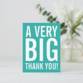 Het turkooise blauwe huwelijk dankt u briefkaarten (Staand voorkant)