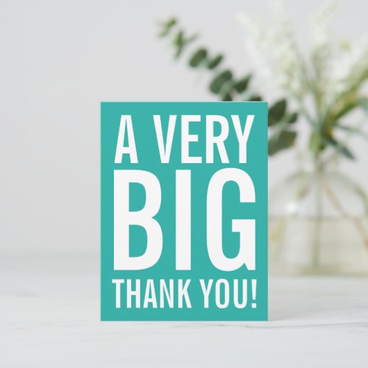 Het turkooise blauwe huwelijk dankt u briefkaarten (Staand voorkant)