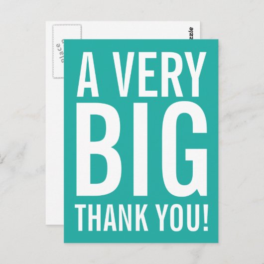 Het turkooise blauwe huwelijk dankt u briefkaarten (Voorkant / Achterkant)