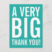 Het turkooise blauwe huwelijk dankt u briefkaarten (Voorkant)