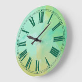 Het turkooise en Gouden Effect van de Waterverf Grote Klok (Hoek)