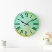 Het turkooise en Gouden Effect van de Waterverf Grote Klok (Huis)