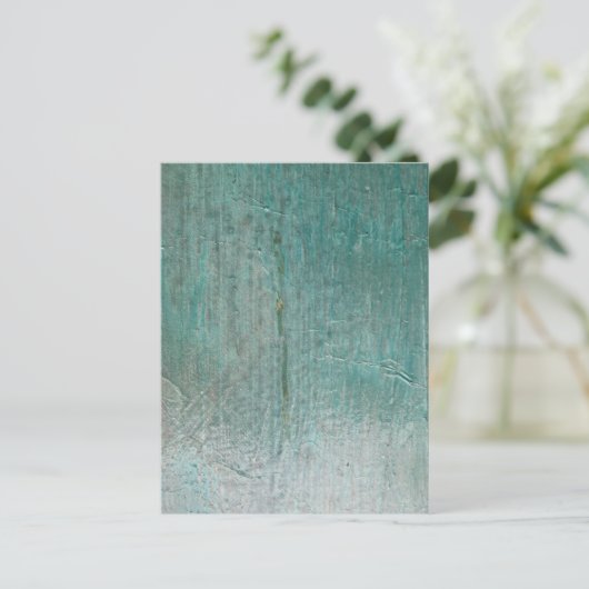 Het turkooise Geweven Briefkaart van het Canvas (Staand voorkant)