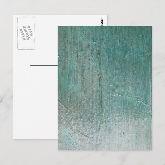 Het turkooise Geweven Briefkaart van het Canvas (Voorkant / Achterkant)