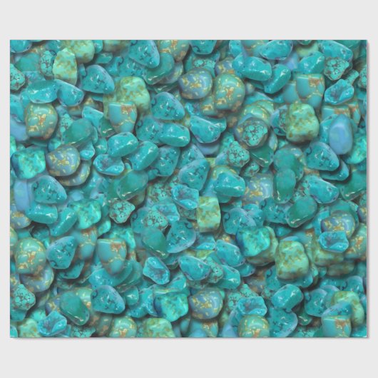 Het turkooise Verpakkende Document van het Patroon Cadeaupapier (Vlak)