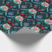 💙 🖤 het Turks patroon van Iznik Cadeaupapier (Hoek)