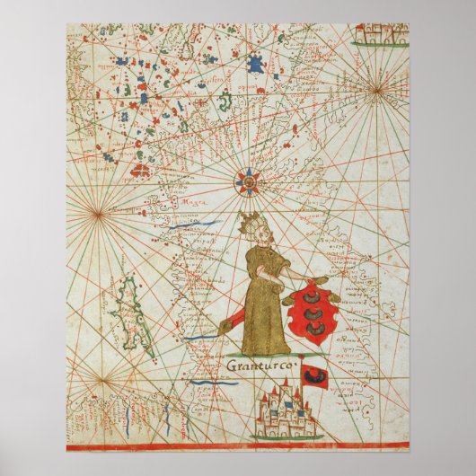 Het Turkse Rijk, van een nautische atlas, 1646 Poster (Voorkant)