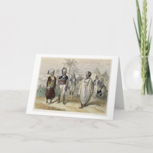 Het Turkse vrijwilligerskamp uit Constantinopel en Feestdagen Kaart (Voorkant)