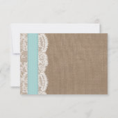 Het Turquoise Sand Dollar Wedding Collectie RSVP Kaartje (Achterkant)