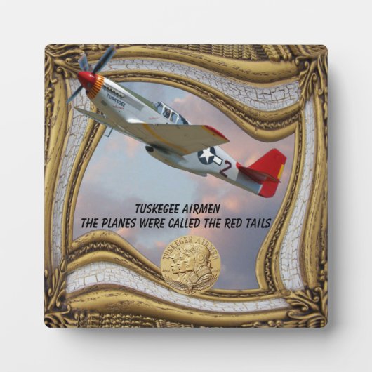 Het Tuskegee Airmen-RED TAILS Plaque Fotoplaat (Voorkant)