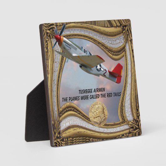 Het Tuskegee Airmen-RED TAILS Plaque Fotoplaat (Voorkant)