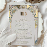 Het Tussenvoegsel van de Berichten INFO  Kunst Nie Folie Feestdagen Briefkaart<br><div class="desc">Art Nouveau Vintage bruiloft INFO-kaart Blue & Gold van Alphonse Mucha in een floreel, romantisch en grillig design. Victoriaans bloei vult klassieke art decofonts aan. Voer je aangepaste gegevens in en je bent klaar. Als u het ontwerp verder wilt wijzigen, klikt u op de blauwe knop "Aanpassen". Hartelijk dank voor...</div>
