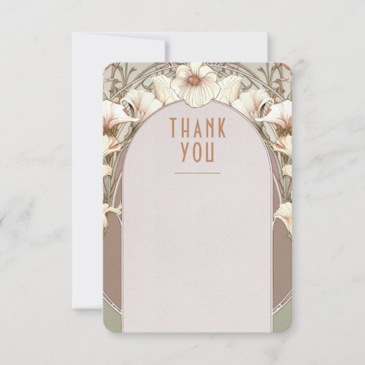 Het Tussenvoegsel van de bruiloft Dank u  Kunst Ni Kaart (Voorkant)