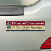 Het tweede amendement gaat niet over jagen bumpersticker (Op auto)