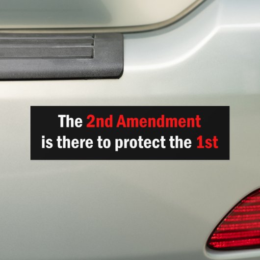 "Het tweede amendement is bedoeld om de eerste te Bumpersticker (Op auto)