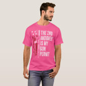 Het tweede amendement is mijn Pistool Permit Funny T-shirt (Voorkant volledig)