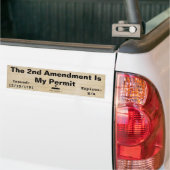 Het tweede amendement is mijn toestemming bumpersticker (Op Truck)