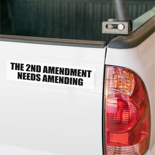 HET TWEEDE AMENDEMENT MOET WORDEN GEWIJZIGD BUMPERSTICKER (Op Truck)