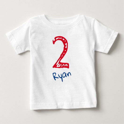 Het tweede Birthday Baby T-shirt (Voorkant)