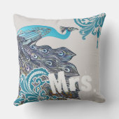 Het tweede Jubileum is de Blauwgroen Katoen Zeemac Kussen (Achterkant)