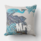 Het tweede Jubileum is de Blauwgroen Katoen Zeemac Kussen (Voorkant)