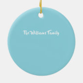 Het tweede kerstornament van Snowman Baby Keramisch Ornament (Achterkant)