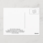Het Tweede Wereldoorlog Memorial Briefkaart (Achterkant)
