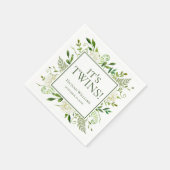 Het Tweeling Wit Hydrangea Baby Shower Servet (Hoek)