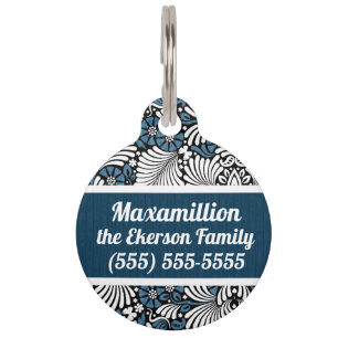 Het tweeslachtig Retrothema van het pakket in Blau Huisdierpenning