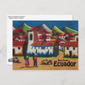 Het typische Tapijtwerk van Ecuador Otavalo Briefkaart (Voorkant / Achterkant)