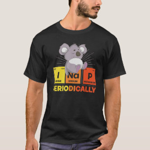 Het uit elkaar halen van periodieke tafelslaapcrèm t-shirt