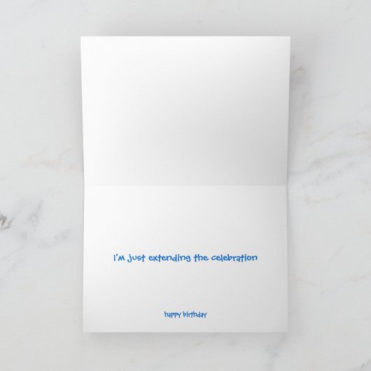 Het uitbreiden van de verjaardagsviering kaart (Binnen)