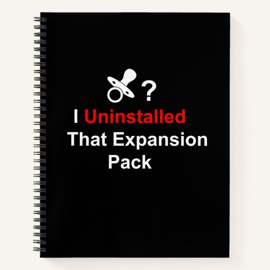 Het uitbreidingspakket is verwijderd notitieboek (Voorkant)