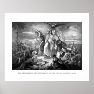 Het uitbreken van de opstand — burgeroorlog poster