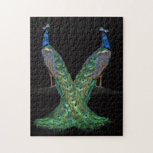 Het uitdagen van twee Peacock Puzzle Legpuzzel (Verticaal)