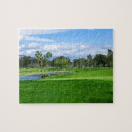 Het uitdagende Golfcursus Puzzle Legpuzzel (Horizontaal)