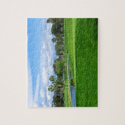 Het uitdagende Golfcursus Puzzle Legpuzzel (Verticaal)