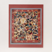 Het uitdagende Patchwork Crazy Quilt Legpuzzel (Verticaal)