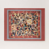 Het uitdagende Patchwork Crazy Quilt Legpuzzel (Horizontaal)