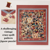 Het uitdagende Patchwork Crazy Quilt Legpuzzel