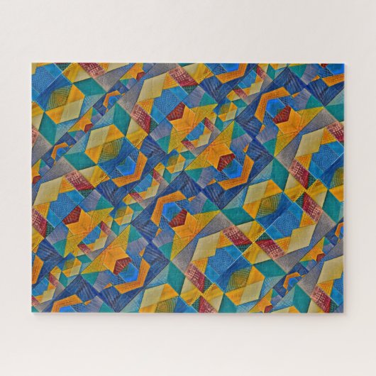 Het uitdagende Southwest Desert Quilt Pattern Legpuzzel (Horizontaal)