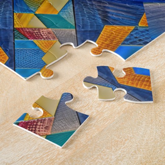 Het uitdagende Southwest Desert Quilt Pattern Legpuzzel (Zijkant)