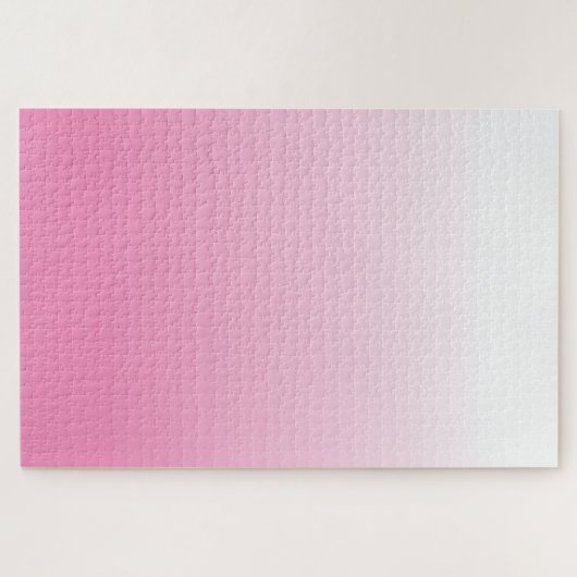 Het uitdaging Witte tot Roze Gradiënt Ombre Legpuzzel (Horizontaal)