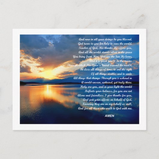 Het uiteindelijke briefkaart van de Prayer-foto (Voorkant)