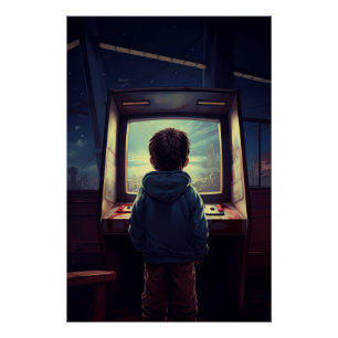 Het uiteindelijke niveau   Een retro arcade droom Perfect Poster
