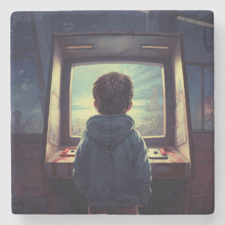 Het uiteindelijke niveau | Een retro arcade droom Stenen Onderzetter